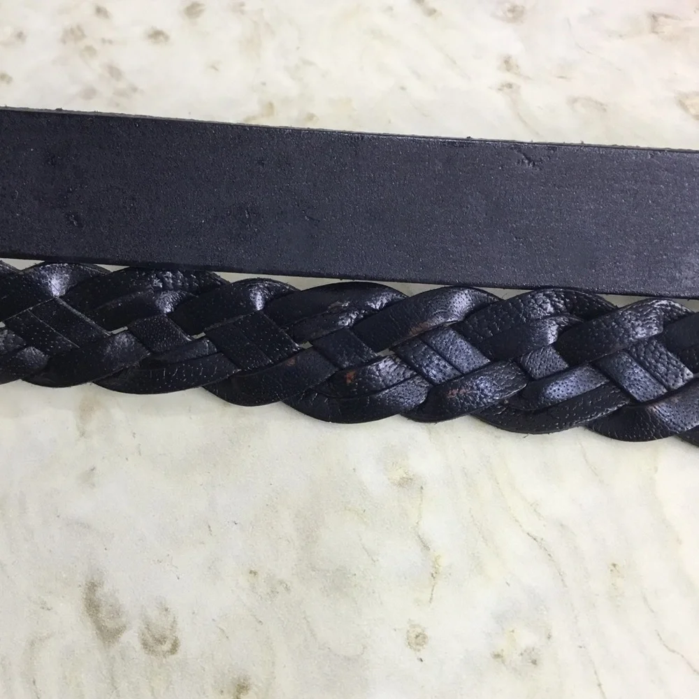Brazilian Leather Braided Belt